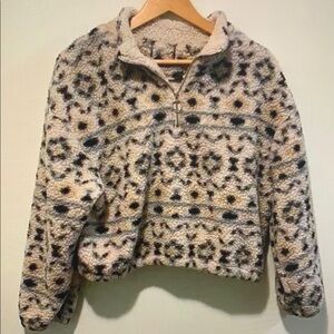 Cozy Patterned Fleece Jacket